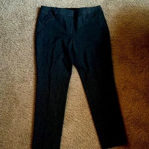 Loft skinny slacks dark gray with light pattern